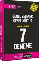 2022 KPSS Genel Yetenek Genel Kültür Tamamı Çözümlü 7 Deneme - 1