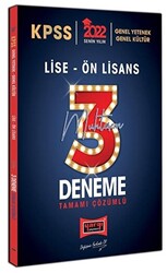 2022 KPSS GY GK Lise Ön Lisans Tamamı Çözümlü Muhteşem 3 Deneme - 1