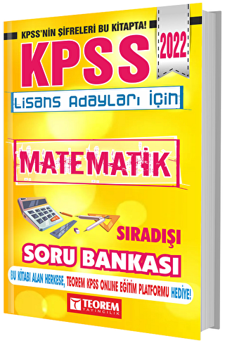 2022 KPSS Lisans Adayları İçin Sıra Dışı Matematik Soru Bankası - 1