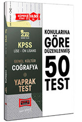 2022 KPSS Lise Ön Lisans Genel Kültür Coğrafya Yaprak Test - 1