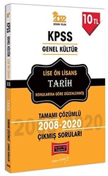 2022 KPSS Lise Ön Lisans Tarih Konularına Göre Düzenlenmiş Çıkmış Sorular Çözümlü - 1