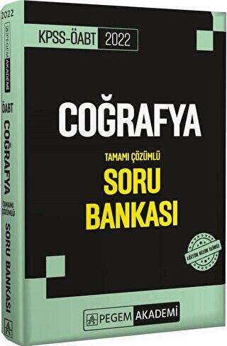 2022 KPSS ÖABT Coğrafya Tamamı Çözümlü Soru Bankası - 1