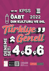 2022 KPSS ÖABT Din Kültürü ve Ahlak Bilgisi 4-5-6 3`lü Deneme - 1