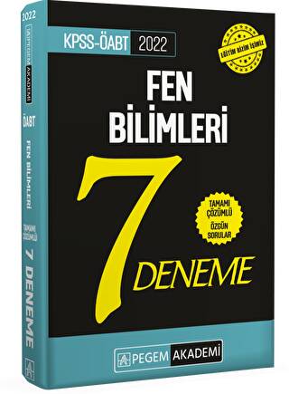 2022 KPSS-ÖABT Fen Bilimleri Tamamı Çözümlü 7 Deneme - 1