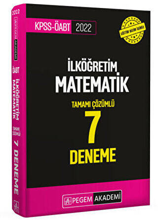 2022 KPSS ÖABT İlköğretim Matematik 7 Deneme - 1