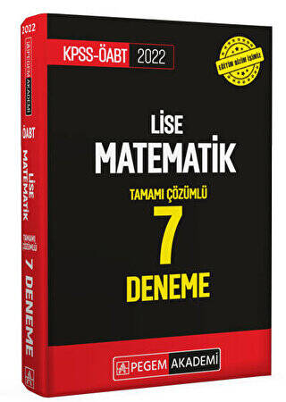 2022 KPSS ÖABT Lise Matematik 7 Deneme - 1