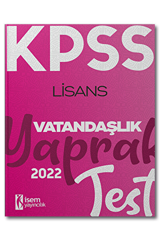 2022 KPSS Vatandaşlık Yaprak Test - 1