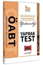 2022 ÖABT Din Kültürü ve Ahlak Bilgisi İmam Hatip Lisesi Meslek Dersleri Öğretmenleri Yaprak Test - 1