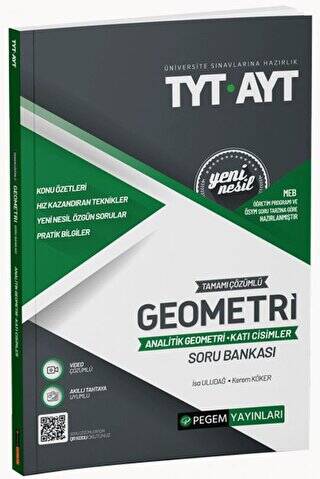 2022 TYT-AYT Tamamı Çözümlü Geometri Analitik Geometri - Katı Cisimler Soru Bankası - 1