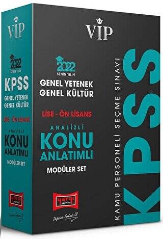 2022 VİP KPSS GY GK Lise Ön Lisans Analizli Konu Anlatımlı Modüler Set - 1