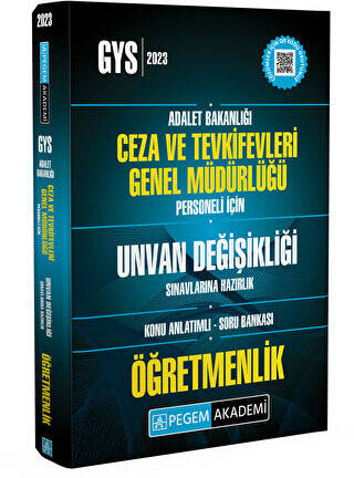 2023 Adalet Bakanlığı Ceza ve Tevkifevleri Genel Müdürlüğü Unvan Değişikliği Sınavlarına Hazırlık Öğretmenlik Konu Anlatımlı Soru Bankası - 1