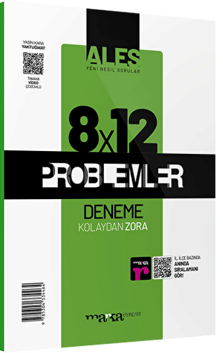 ALES Yeni Nesil 8x12 Tamamı Video Çözümlü Problemler Deneme - 1