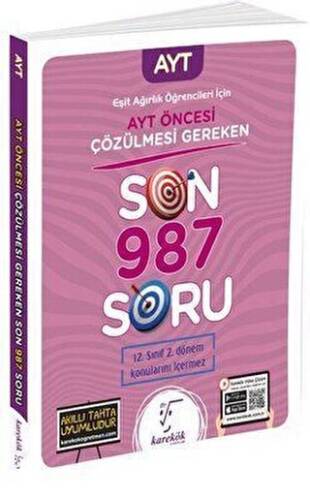 2023 AYT Öncesi Çözülmesi Gereken Son 987 Soru Eşit Ağırlık Öğrencileri için - 1