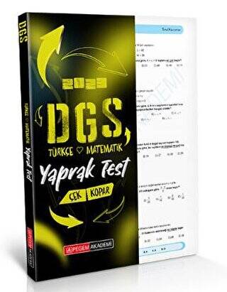 2023 DGS Çek Kopart Yaprak Test - 1