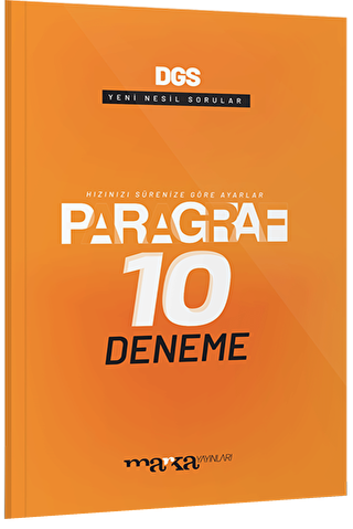 DGS Paragraf Yeni Nesil 10 Deneme - 1