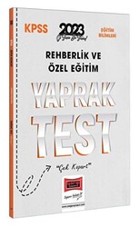 2023 KPSS Eğitim Bilimleri Rehberlik ve Özel Eğitim Yaprak Test - 1