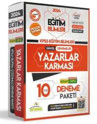 2024 KPSS Eğitim Bilimleri Yazarlar Karması Türkiye Geneli Kurumsal 10lu D. Çözümlü Paket Deneme - 1