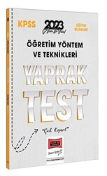 2023 KPSS Eğtiim Bilimleri Öğretim Yöntem ve Teknikleri ÖYT Yaprak Test - 1