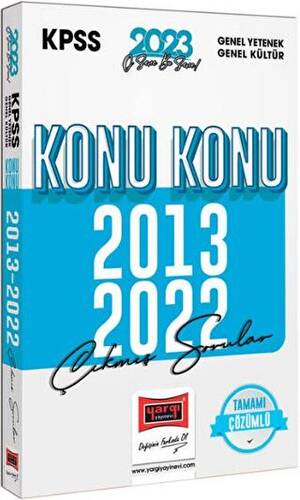 Yargı Yayınları 2023 KPSS Genel Yetenek Genel Kültür 2013-2022 Konu Konu Çıkmış Sorular ve Çözümleri - 1