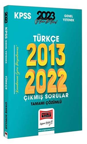 2023 KPSS Türkçe 2013-2022 Tamamı Çözümlü Çıkmış Sorular Yargı Yayınları - 1