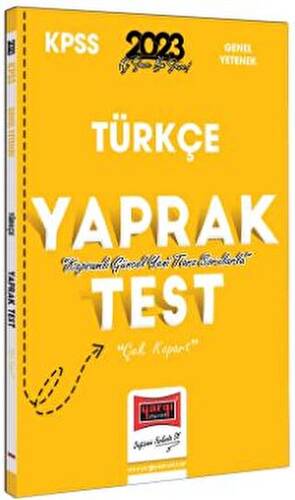 2023 KPSS Türkçe Çek Kopart Yaprak Test - 1