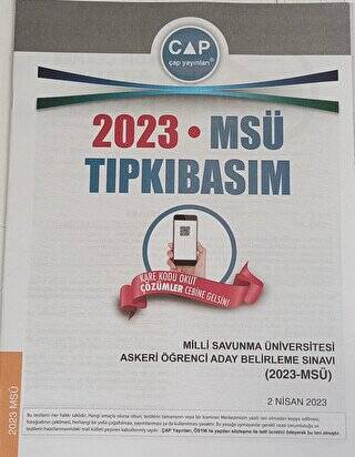 2023 MSÜ Tıpkı Basım Milli Savunma Üniversitesi Askeri Öğrenci Aday Belirleme Sınavı - 1