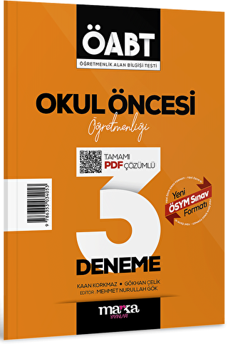 2025 ÖABT Okul Öncesi Öğretmenliği Tamamı Çözümlü 3 Deneme - 1