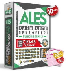 2024 ALES Sayısal-Sözel ÖSYM Çıkmış Soru Karma Kara Kutu Türkiye Geneli D. Çözümlü 10lu Deneme Paketi - 1