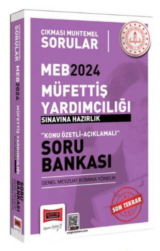 2024 Çıkması Muhtemel MEB Müfettiş Yardımcılığı Sınavlarına Hazırlık Konu Özetli Soru Bankası Genel Mevzuat Kısmına Yönelik - 1