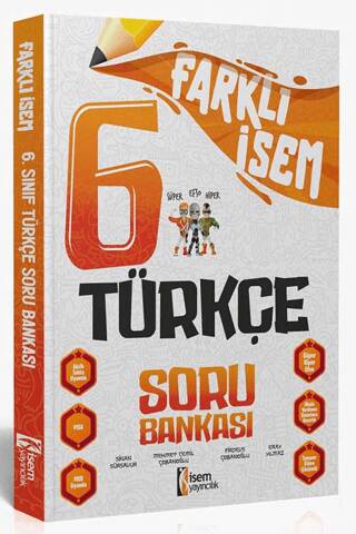 2024 Farklı İsem 6. Sınıf Türkçe Soru Bankası - 1