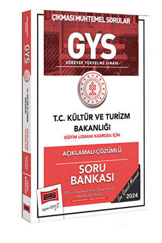 2024 GYS Kültür ve Turizm Bakanlığı Eğitim Uzmanı Kadrosu İçin Açıklamalı Çözümlü Soru Bankası - 1