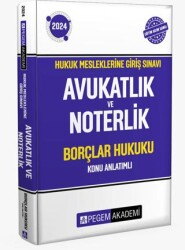 2024 Hukuk Mesleklerine Giriş Sınavı Avukatlık ve Noterlik Borçlar Hukuku Konu Anlatımlı - 1