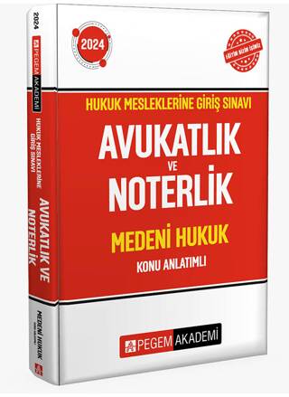 2024 Hukuk Mesleklerine Giriş Sınavı Avukatlık ve Noterlik Medeni Hukuk Konu Anlatımlı - 1