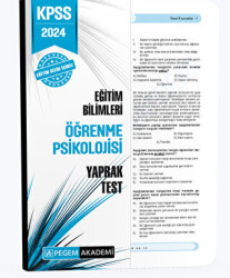 2024 KPSS Eğitim Bilimleri Öğrenme Psikolojisi Yaprak Test - 1