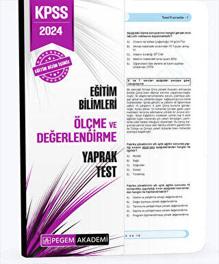 2024 KPSS Eğitim Bilimleri Ölçme ve Değerlendirme Yaprak Test - 1