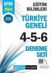 2024 KPSS Eğitim Bilimleri Tamamı Çözümlü Türkiye Geneli 4-5-6 3`lü Deneme Seti - 1