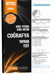 2024 KPSS Genel Yetenek Genel Kültür Coğrafya Yaprak Test - 1