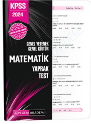 2024 KPSS Genel Yetenek Genel Kültür Matematik Yaprak Test - 1