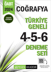 2024 KPSS ÖABT Coğrafya Tamamı Çözümlü Türkiye Geneli 4-5-6 3`lü Deneme Seti - 1