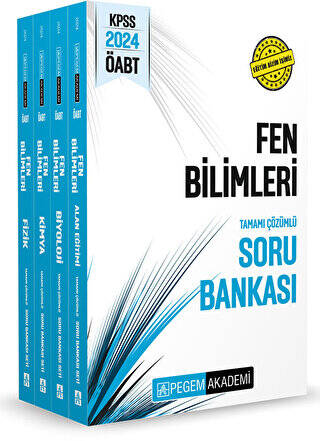 2024 KPSS ÖABT Fen Bilimleri Tamamı Çözümlü Soru Bankası 4 Kitap - 1