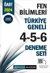 2024 KPSS ÖABT Fen Bilimleri Tamamı Çözümlü Türkiye Geneli 4-5-6 3`lü Deneme Seti - 1