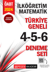 2024 KPSS ÖABT İlköğretim Matematik Tamamı Çözümlü Türkiye Geneli 4-5-6 3`lü Deneme Seti - 1