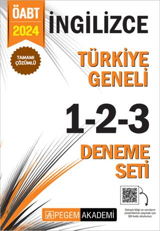 2024 KPSS ÖABT İngilizce Tamamı Çözümlü Türkiye Geneli 1-2-3 3`lü Deneme Seti - 1