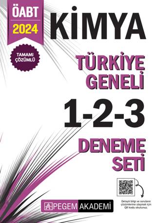 2024 KPSS ÖABT Kimya Tamamı Çözümlü Türkiye Geneli 1-2-3 3`lü Deneme Seti - 1