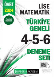 2024 KPSS ÖABT Lise Matematik Tamamı Çözümlü Türkiye Geneli 4-5-6 3`lü Deneme Seti - 1