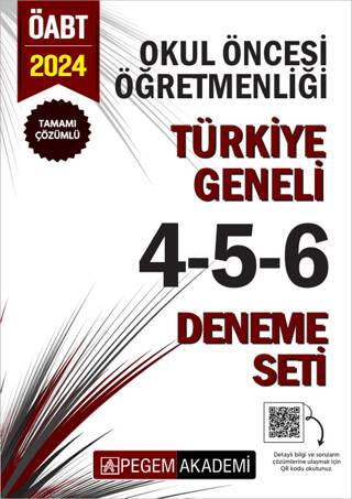 2024 KPSS ÖABT Okul Öncesi Öğretmenliği Tamamı Çözümlü Türkiye Geneli 4-5-6 3`lü Deneme Seti - 1