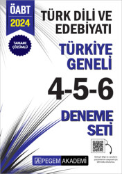 2024 KPSS ÖABT Türk Dili ve Edebiyatı Tamamı Çözümlü Türkiye Geneli 4-5-6 3`lü Deneme Seti - 1