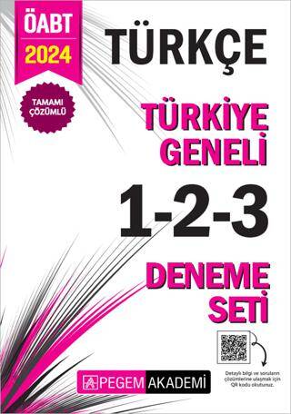 2024 KPSS ÖABT Türkçe Tamamı Çözümlü Türkiye Geneli 1-2-3 3`lü Deneme Seti - 1