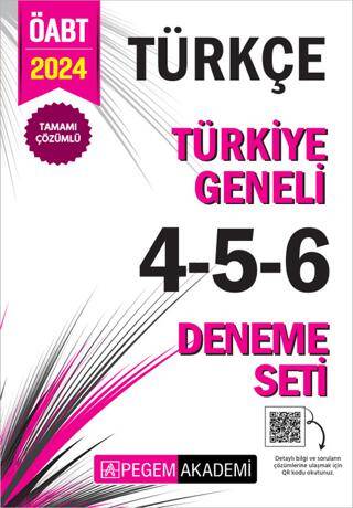 2024 KPSS ÖABT Türkçe Tamamı Çözümlü Türkiye Geneli 4-5-6 3`lü Deneme Seti - 1