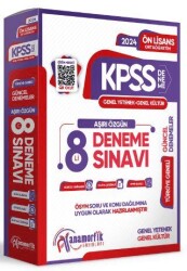 2024 KPSS Ön Lisans GY-GK TG Kurumsal 8Li Dijital Çözümlü Paket Deneme Sınavı - 1